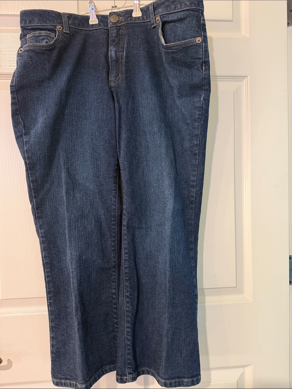Lands' End Dark Blue Flare Jeans